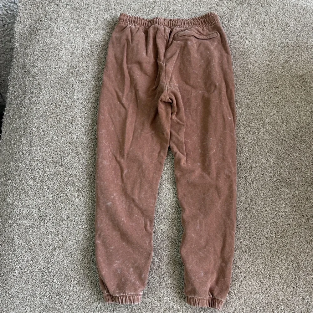Jordan Flight Sweatpants Mens Medium Brown Tie Dye Terry Joggers Elastic Waist